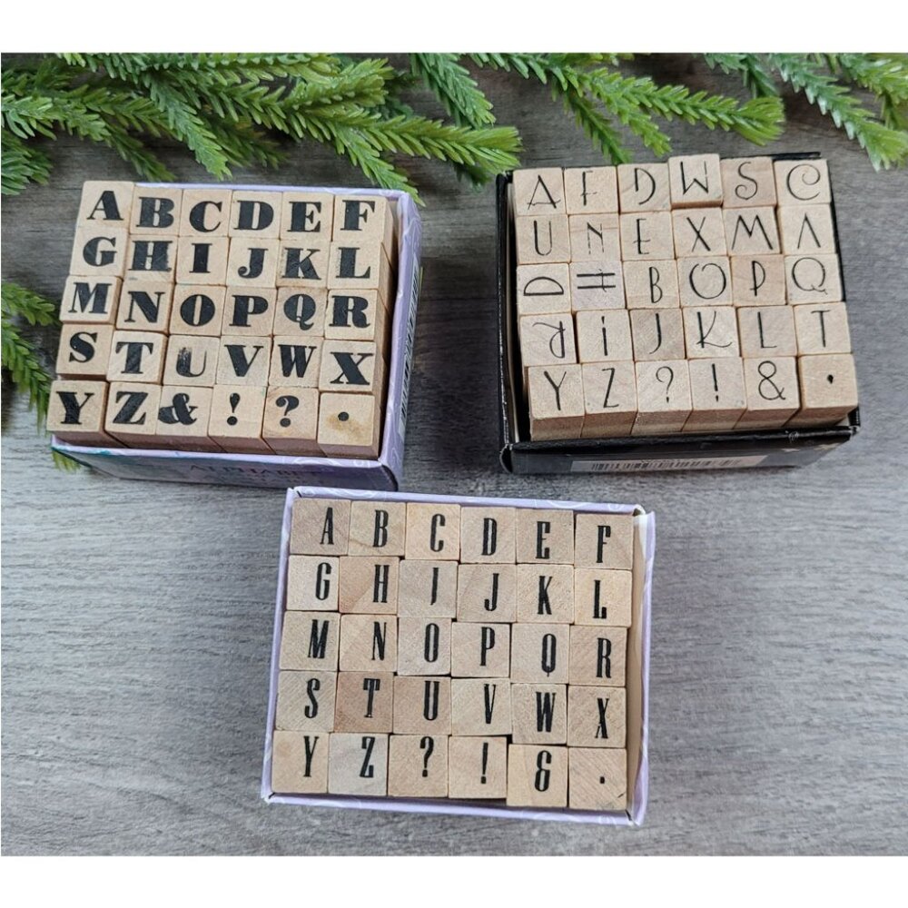90 Studio G Alphabet Stamps Arts Crafts Scrapbooking 3 Different Sets